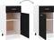 vidaXL - Onderkast - met - lade - 40x46x81,5 - cm - bewerkt - hout - zwart