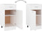 vidaXL - Onderkast - met - lade - 40x46x81,5 - cm - bewerkt - hout - wit