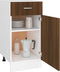 vidaXL - Onderkast - met - lade - 40x46x81,5 - cm - bewerkt - hout - bruin - eikenkleur