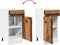 vidaXL - Onderkast - met - lade - 40x46x81,5 - cm - bewerkt - hout - oud - houtkleurig
