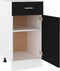 vidaXL - Onderkast - met - lade - 40x46x81,5 - cm - bewerkt - hout - zwart