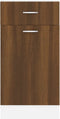 vidaXL - Onderkast - met - lade - 40x46x81,5 - cm - bewerkt - hout - bruin - eikenkleur