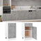 vidaXL - Onderkast - met - lade - 40x46x81,5 - cm - bewerkt - hout - betongrijs