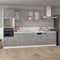 vidaXL - Onderkast - met - lade - 40x46x81,5 - cm - bewerkt - hout - betongrijs