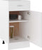 vidaXL - Onderkast - met - lade - 40x46x81,5 - cm - bewerkt - hout - wit
