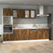 vidaXL - Onderkast - met - lade - 40x46x81,5 - cm - bewerkt - hout - gerookt - eiken