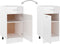 vidaXL - Onderkast - met - lade - 40x46x81,5 - cm - bewerkt - hout - hoogglans - wit