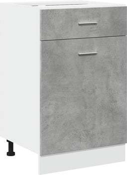 vidaXL - Onderkast - met - lade - 50x46x81,5 - cm - bewerkt - hout - betongrijs