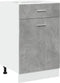 vidaXL - Onderkast - met - lade - 50x46x81,5 - cm - bewerkt - hout - betongrijs