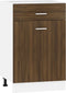 vidaXL - Onderkast - met - lade - 50x46x81,5 - cm - bewerkt - hout - bruin - eikenkleur