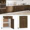 vidaXL - Onderkast - met - lade - 50x46x81,5 - cm - bewerkt - hout - bruin - eikenkleur