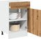 vidaXL - Onderkast - met - lade - 50x46x81,5 - cm - bewerkt - hout - artisanaal - eiken