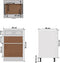 vidaXL - Onderkast - met - lade - 50x46x81,5 - cm - bewerkt - hout - wit