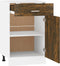 vidaXL - Onderkast - met - lade - 50x46x81,5 - cm - bewerkt - hout - gerookt - eiken