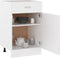 vidaXL - Onderkast - met - lade - 50x46x81,5 - cm - bewerkt - hout - wit
