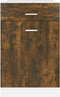 vidaXL - Onderkast - met - lade - 50x46x81,5 - cm - bewerkt - hout - gerookt - eiken