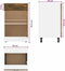 vidaXL - Onderkast - met - lade - 50x46x81,5 - cm - bewerkt - hout - gerookt - eiken