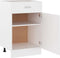 vidaXL - Onderkast - met - lade - 50x46x81,5 - cm - bewerkt - hout - wit