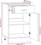 vidaXL - Onderkast - met - lade - 50x46x81,5 - cm - bewerkt - hout - bruin - eikenkleur