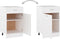 vidaXL - Onderkast - met - lade - 50x46x81,5 - cm - bewerkt - hout - wit