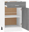 vidaXL - Onderkast - met - lade - 50x46x81,5 - cm - bewerkt - hout - grijs - sonoma