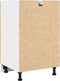 vidaXL - Onderkast - met - lade - 50x46x81,5 - cm - bewerkt - hout - artisanaal - eiken