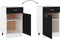 vidaXL - Onderkast - met - lade - 50x46x81,5 - cm - bewerkt - hout - zwart