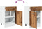 vidaXL - Onderkast - met - lade - 50x46x81,5 - cm - bewerkt - hout - oud - houtkleurig