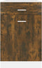 vidaXL - Onderkast - met - lade - 50x46x81,5 - cm - bewerkt - hout - gerookt - eiken