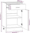 vidaXL - Onderkast - met - lade - 50x46x81,5 - cm - bewerkt - hout - grijs - sonoma