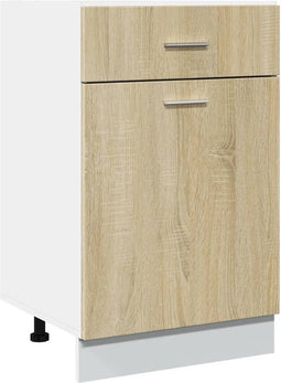 vidaXL - Onderkast - met - lade - 50x46x81,5 - cm - spaanplaat - sonoma - eikenkleurig