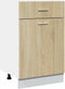 vidaXL - Onderkast - met - lade - 50x46x81,5 - cm - spaanplaat - sonoma - eikenkleurig
