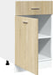 vidaXL - Onderkast - met - lade - 50x46x81,5 - cm - spaanplaat - sonoma - eikenkleurig
