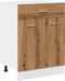 vidaXL - Onderkast - met - lade - 60x46x81,5 - cm - bewerkt - hout - artisanaal - eiken