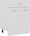 vidaXL - Onderkast - met - lade - 60x46x81,5 - cm - bewerkt - hout - wit
