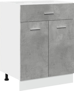 vidaXL - Onderkast - met - lade - 60x46x81,5 - cm - bewerkt - hout - betongrijs