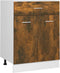 vidaXL - Onderkast - met - lade - 60x46x81,5 - cm - bewerkt - hout - gerookt - eiken