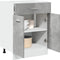 vidaXL - Onderkast - met - lade - 60x46x81,5 - cm - bewerkt - hout - betongrijs