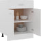 vidaXL - Onderkast - met - lade - 60x46x81,5 - cm - bewerkt - hout - wit