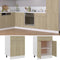 vidaXL - Onderkast - met - lade - 60x46x81,5 - cm - bewerkt - hout - sonoma - eikenkleur