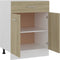 vidaXL - Onderkast - met - lade - 60x46x81,5 - cm - bewerkt - hout - sonoma - eikenkleur