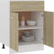 vidaXL - Onderkast - met - lade - 60x46x81,5 - cm - bewerkt - hout - sonoma - eikenkleur