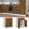 vidaXL - Onderkast - met - lade - 60x46x81,5 - cm - bewerkt - hout - gerookt - eiken