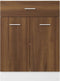 vidaXL - Onderkast - met - lade - 60x46x81,5 - cm - bewerkt - hout - bruin - eikenkleur