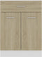 vidaXL - Onderkast - met - lade - 60x46x81,5 - cm - bewerkt - hout - sonoma - eikenkleur