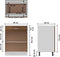 vidaXL - Onderkast - met - lade - 60x46x81,5 - cm - bewerkt - hout - bruin - eikenkleur