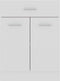 vidaXL - Onderkast - met - lade - 60x46x81,5 - cm - bewerkt - hout - wit