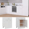 vidaXL - Onderkast - met - lade - 60x46x81,5 - cm - bewerkt - hout - wit