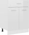 vidaXL - Onderkast - met - lade - 60x46x81,5 - cm - spaanplaat - hoogglans - wit