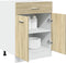vidaXL - Onderkast - met - lade - 60x46x81,5 - cm - spaanplaat - sonoma - eikenkleurig